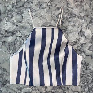 **5/$25** NWT Topshop Striped Crop Top